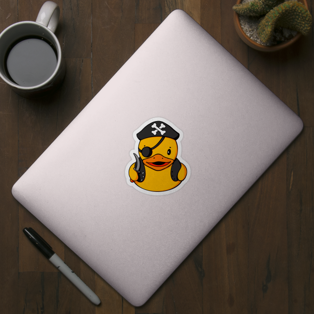 Pirate Rubber Duck Pirate Sticker TeePublic